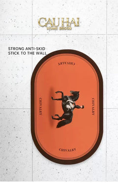 Thảm Cửa Microfiber 60X90 Màu Cam Đặc Trưng - Chivalry Polo Horseman Équestre-CẬU HAI HOME DECOR
