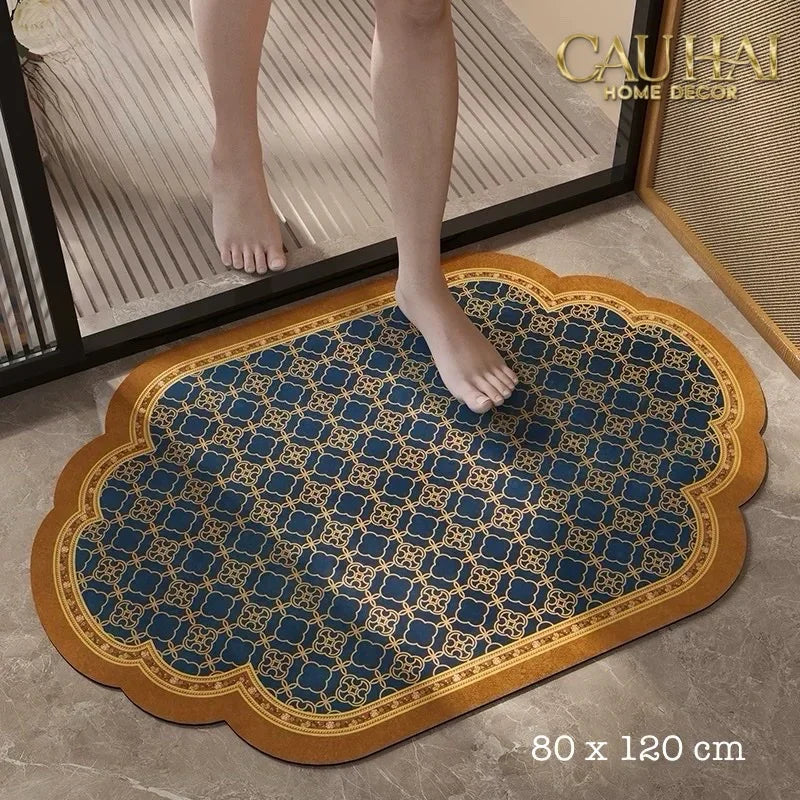 Thảm Cửa Microfiber 80 X 120 - Ming Dynasty Legacy Lattice-THẢM CỬA-CẬU HAI HOME DECOR