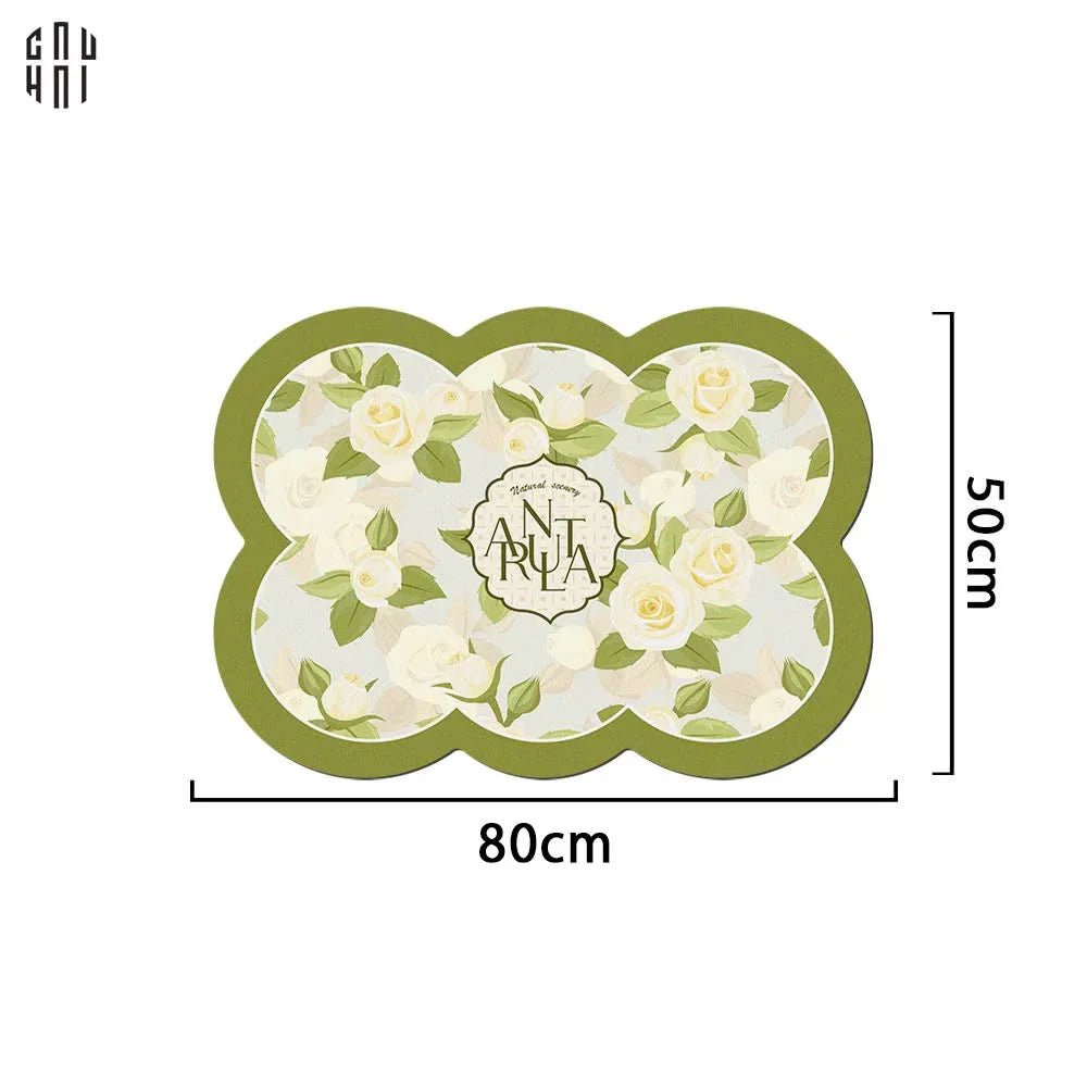 Thảm Cửa Microfiber - Door Mat - 50X80 Natural Circle-THẢM CỬA-Đối tác tại Trung Quốc theo từng đơn đặt hàng-CẬU HAI HOME DECOR