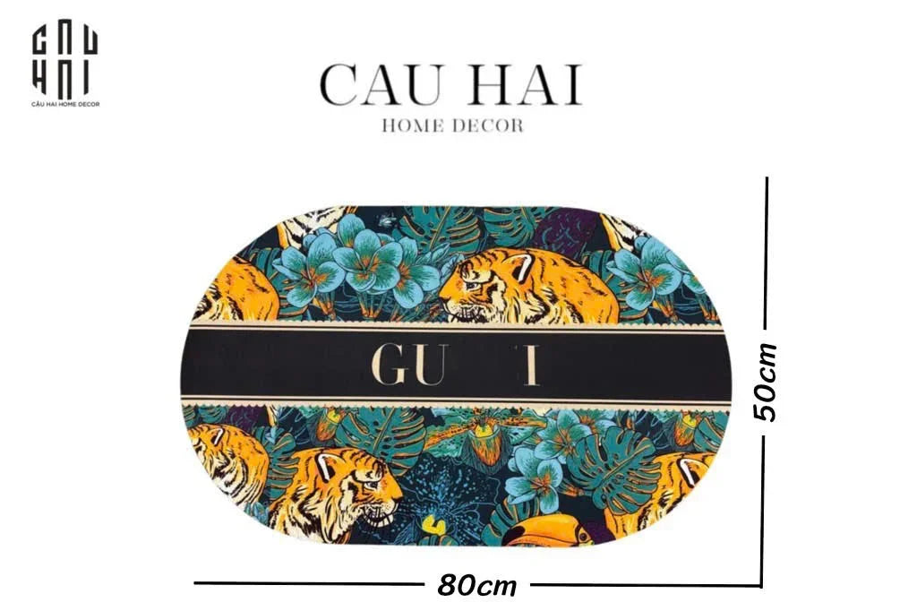 Thảm Cửa Microfiber Gen 7 50X80 - Wild Chic Gg Door Mat-THẢM CỬA-CẬU HAI HOME DECOR