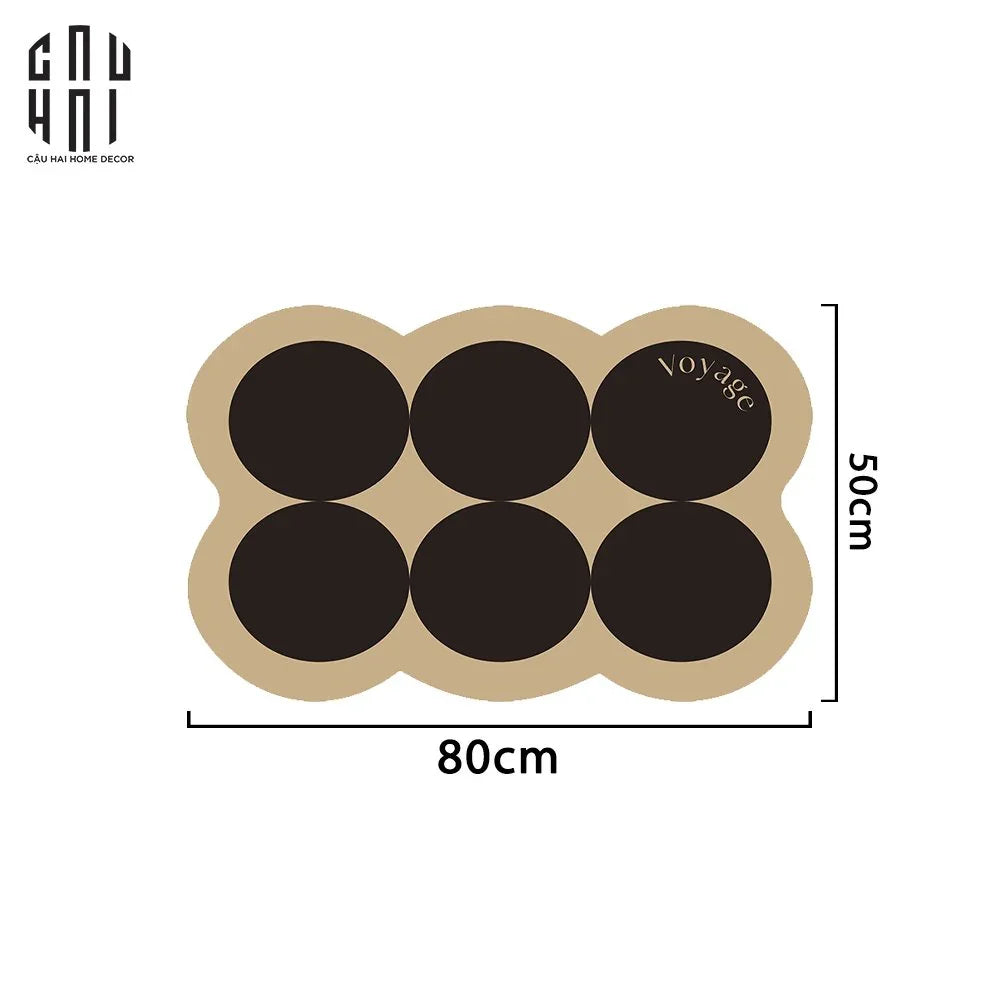 Thảm Cửa Microfiber Gen5 50X80 Multi Dot Choco Latte-THẢM CỬA-CẬU HAI HOME DECOR