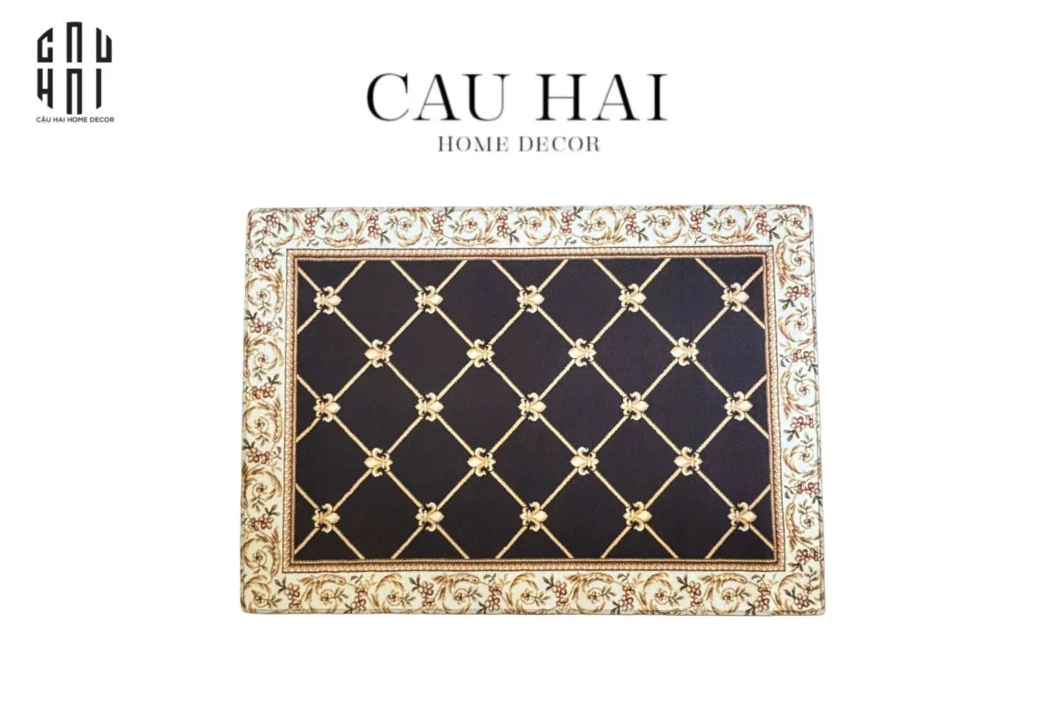 Thảm Cửa Nhung Bỉ 100X140 - Ancient Roman Royal Blue Premium Door Mat-THẢM CỬA-CẬU HAI HOME DECOR