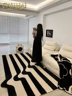Thảm Cửa Nhung Bỉ 100×140 - Stripe Wave Réflection-THẢM CỬA-CẬU HAI HOME DECOR