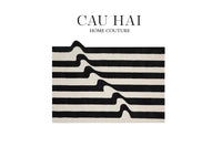 Thảm Cửa Nhung Bỉ 100×140 - Stripe Wave Réflection-THẢM CỬA-CẬU HAI HOME DECOR