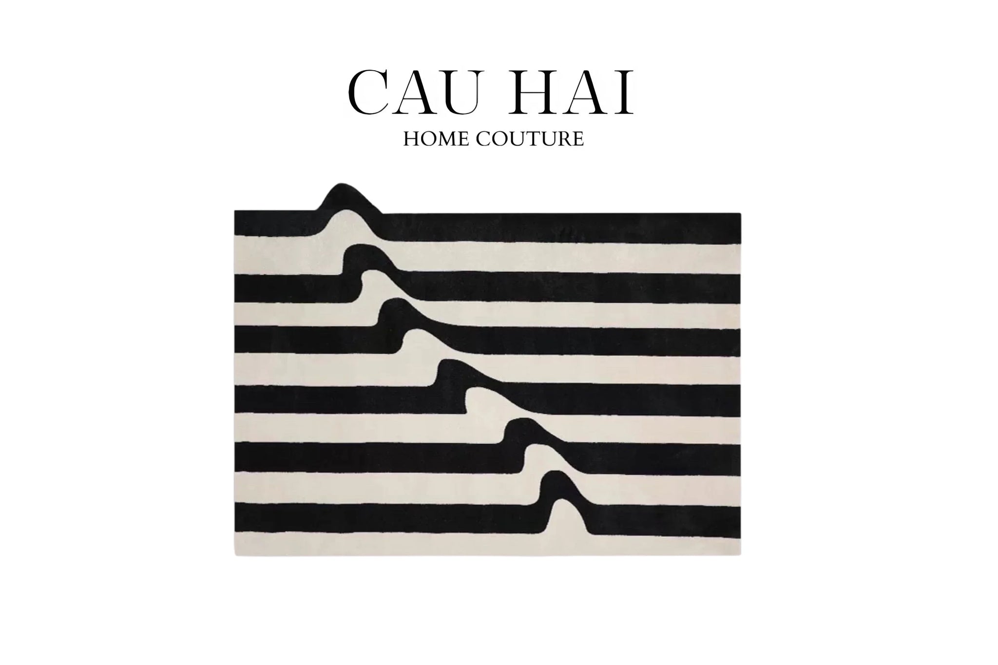 Thảm Cửa Nhung Bỉ 100×140 - Stripe Wave Réflection-THẢM CỬA-CẬU HAI HOME DECOR