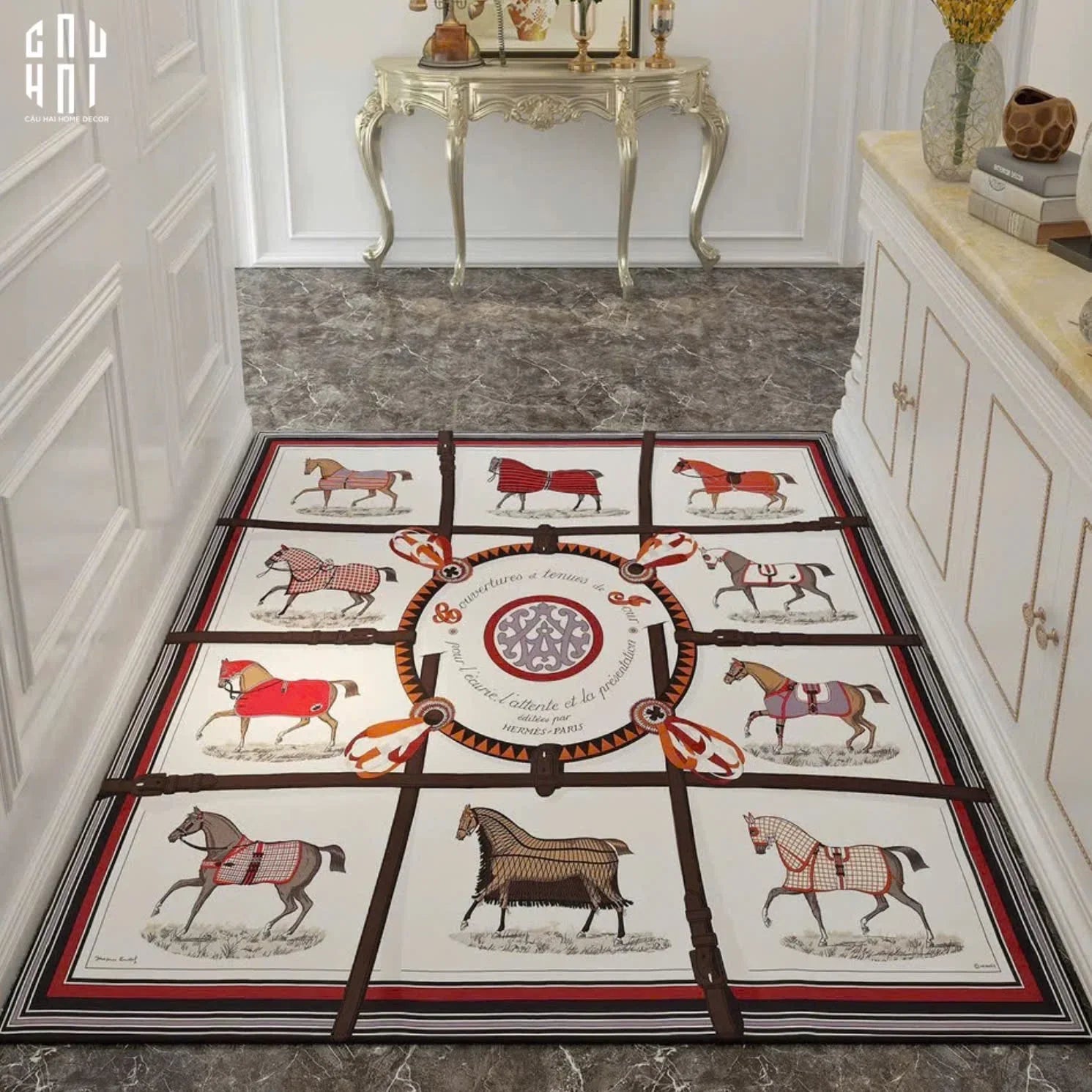 Thảm Cửa Nhung Bỉ 80X120 - Door Mat Le Blanc Renaissance-THẢM CỬA-CẬU HAI HOME DECOR