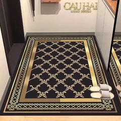 Thảm Cửa Nhung Pha Lê Cao Cấp - 80x120 Royal Gold Barocco Premium Rugs-CẬU HAI HOME DECOR