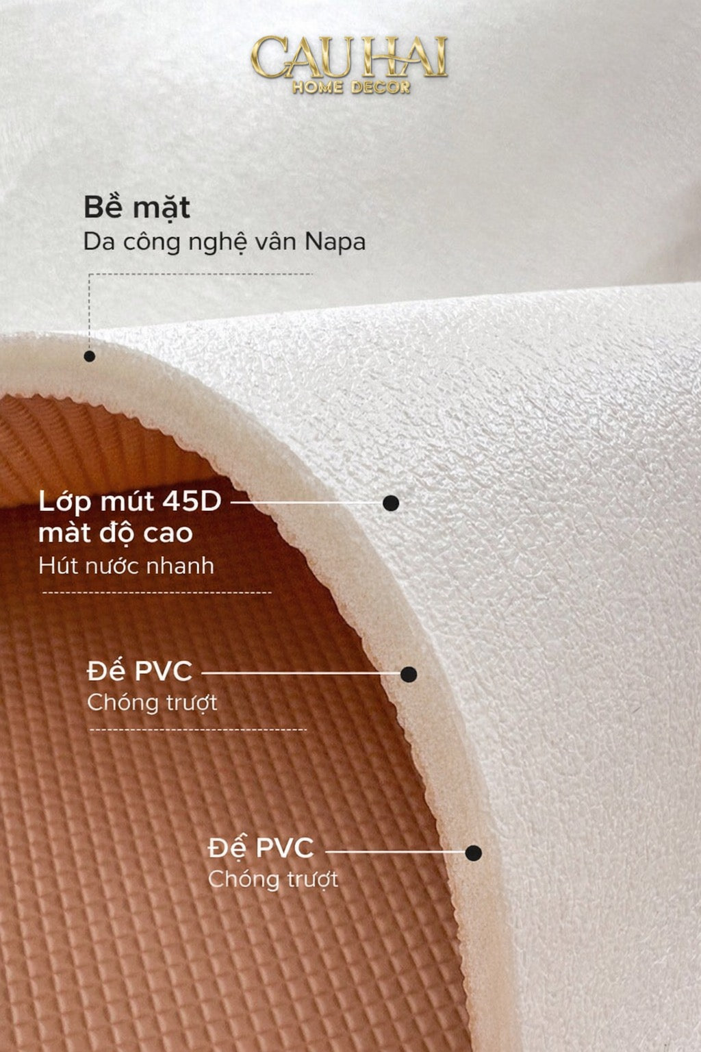Thảm Cửa Thảm Bathroom 60x90 45D Foam Core Nappa Gen9 - Triptyque Stallions Terra H Class-Thảm cửa / bathroom-CẬU HAI HOME DECOR-CẬU HAI HOME DECOR