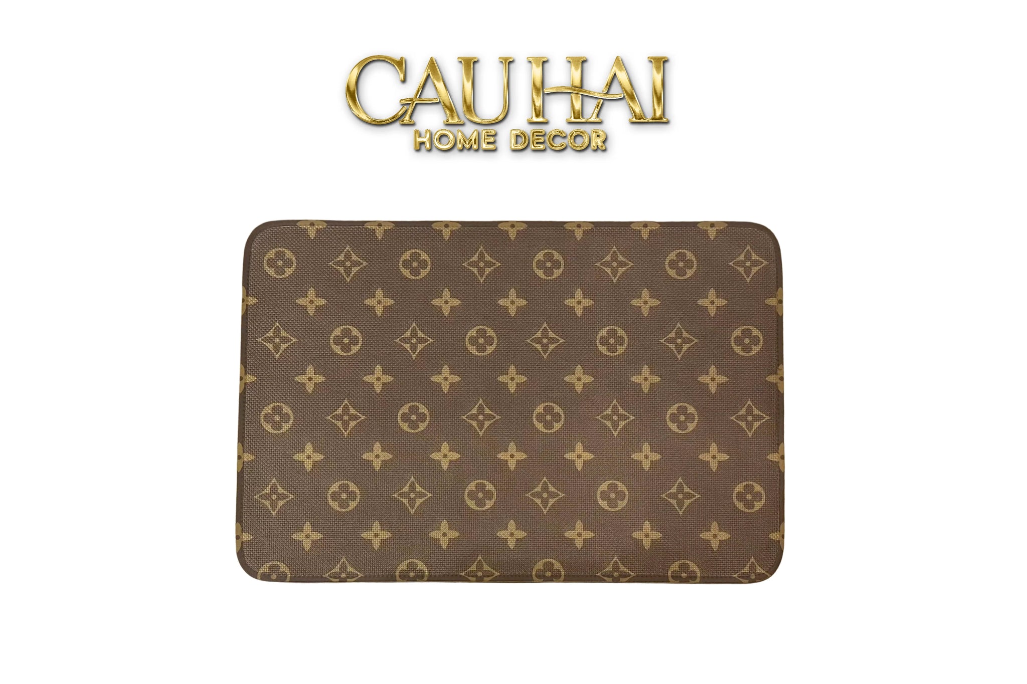 Thảm Cửa Thảm Bathroom Chenille 60X90 - Signature Fleur Monogram-THẢM CỬA-CẬU HAI HOME DECOR