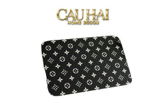 Thảm Cửa Thảm Bathroom Chenille 60X90 - Signature Fleur Monogram-CẬU HAI HOME DECOR