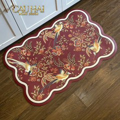 Thảm Cửa Thảm Bathroom Da Micro-Nappa Gen8 60X90 - Phoenix Dynasty Ruby Jardin - Da Thấm Hút-THẢM CỬA-CẬU HAI HOME DECOR