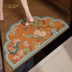 Thảm Cửa /Thảm Bathroom Micro-Nappa Gen8 45x80 Bird of Dynasty Ruyi Legacy-CẬU HAI HOME DECOR