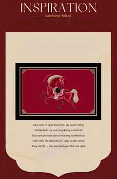 Thảm Cửa / Thảm Bathroom Micro Nappa Gen8 55x90 - Impérial Équestre Embroidered Cheval - Ruby Rouge-CẬU HAI HOME DECOR