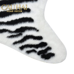 Thảm Lông Faux Fur Zebra Hide Noir 85x110-Thảm Lông-CẬU HAI HOME DECOR