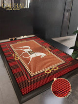 Thảm Ngăn Bụi 80x100 Coil Fiber Đan Vòng Ngựa Đỏ Mận - Aurea Happiness Cheval Solitaire Crimson Rouge.-THẢM TRẢI SÀN-CẬU HAI HOME DECOR-CẬU HAI HOME DECOR