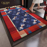 Thảm Ngăn Bụi Coil Fiber Đan Vòng Ngựa Hoàng Gia 80x100 - Équestre Royale Bleu Anti-Dust 3D Mats-THẢM TRẢI SÀN-CẬU HAI HOME DECOR