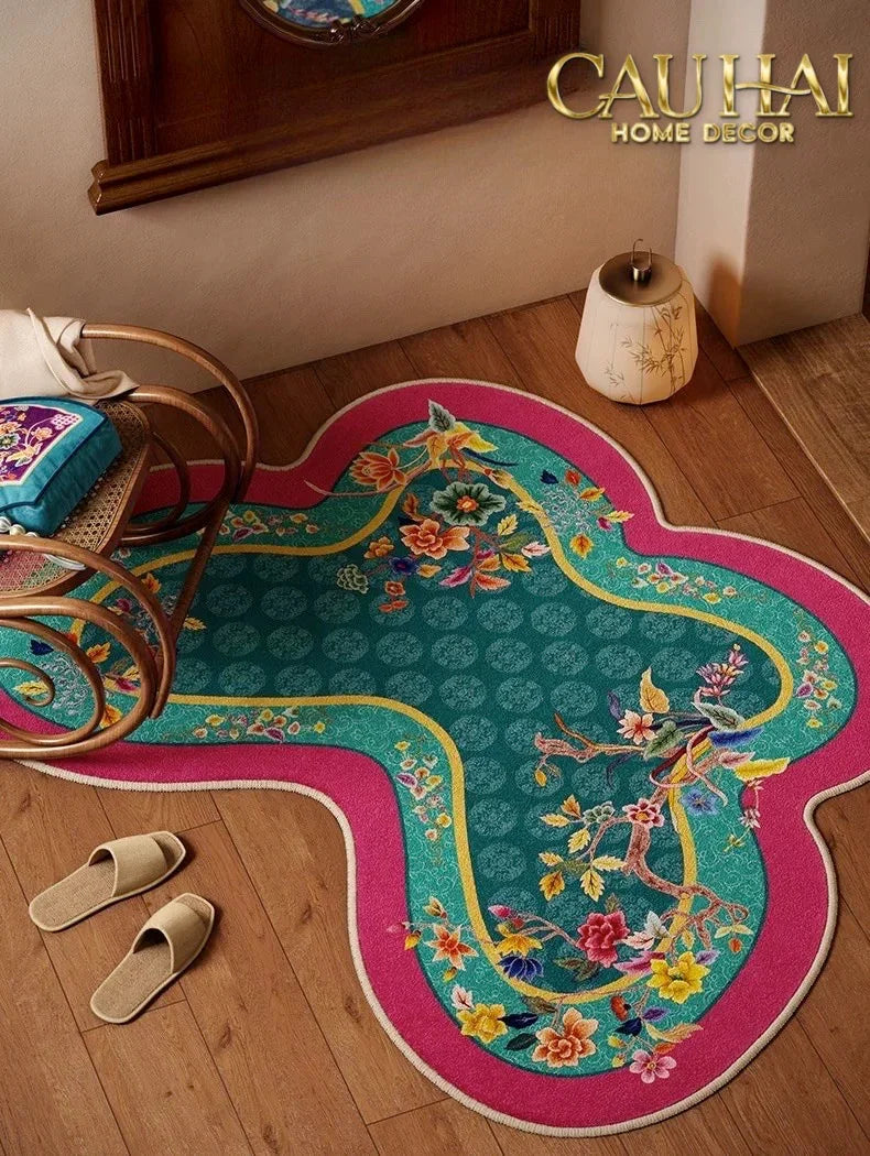 Thảm Sợi Dệt Gen10 80x107 Papillon Oriental Poetic Mixology – Floral Art Rug-THẢM TRẢI SÀN-CẬU HAI HOME DECOR