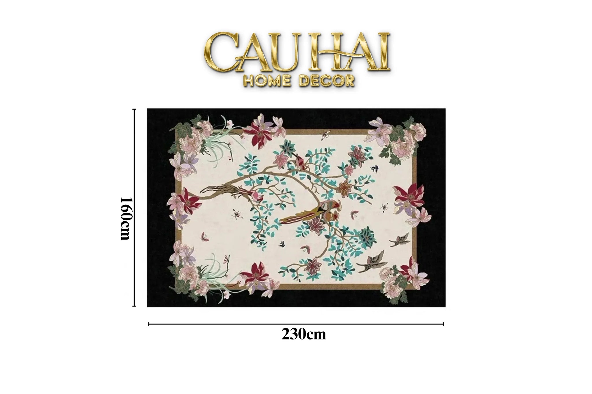 Thảm Trải Sàn Nhung Bỉ 140X200/160X230 - Nocturne Avian Impériale Rectangular-THẢM TRẢI SÀN-CẬU HAI HOME DECOR