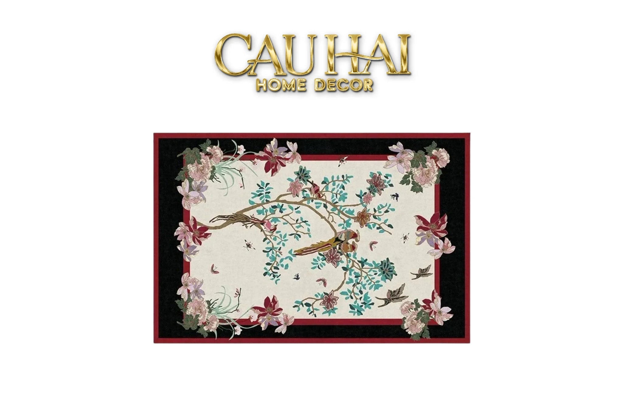 Thảm Trải Sàn Nhung Bỉ 140X200/160X230 - Nocturne Avian Impériale Rectangular-THẢM TRẢI SÀN-CẬU HAI HOME DECOR