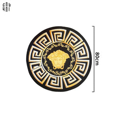 Thảm Tròn D80 Nhung Bỉ - Ronde Carpet Gianni Vers. Medusa Greek Key-THẢM TRÒN - THẢM BED-CẬU HAI HOME DECOR
