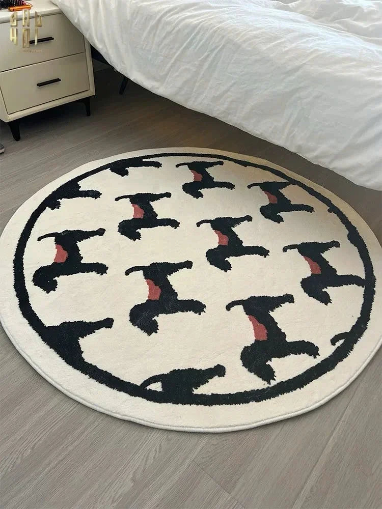 Thảm Tròn Dệt Kim D120/160 - Noble Caniche-THẢM TRÒN - THẢM BED-CẬU HAI HOME DECOR