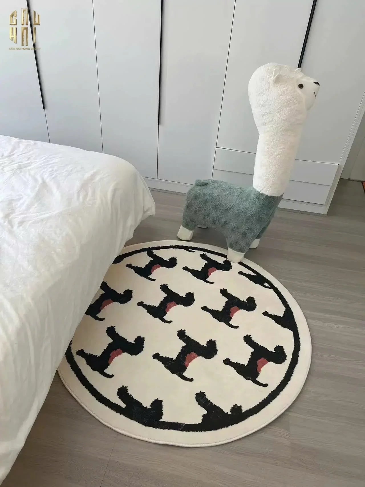 Thảm Tròn Dệt Kim D120/160 - Noble Caniche-THẢM TRÒN - THẢM BED-CẬU HAI HOME DECOR