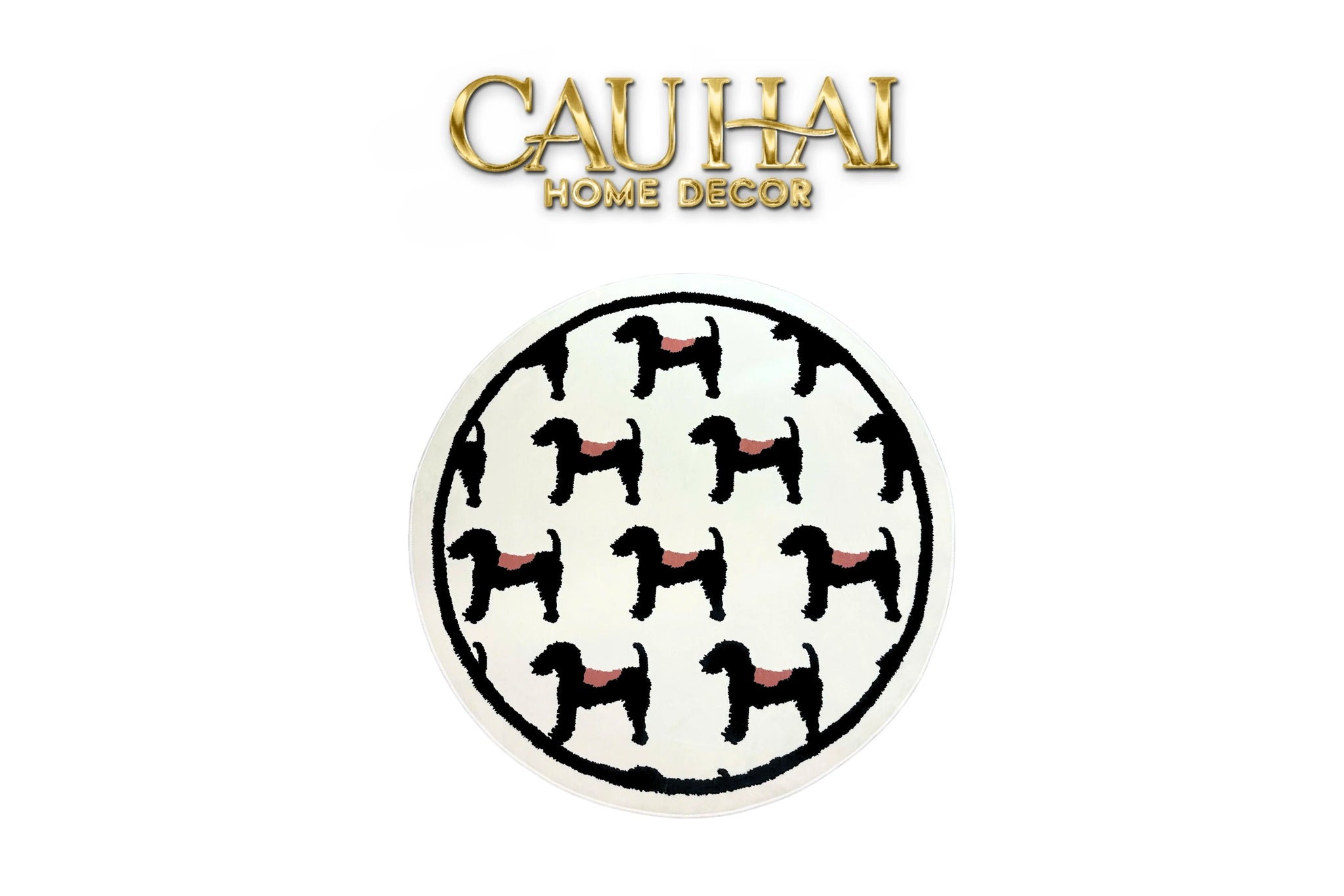 Thảm Tròn Dệt Kim D120/160 - Noble Caniche-THẢM TRÒN - THẢM BED-CẬU HAI HOME DECOR