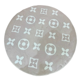Thảm Tròn Dệt Kim - Le Beige Fleur de Monogram D100/120-THẢM TRÒN - THẢM BED-Đối tác tại Trung Quốc theo từng đơn đặt hàng-D100-CẬU HAI HOME DECOR