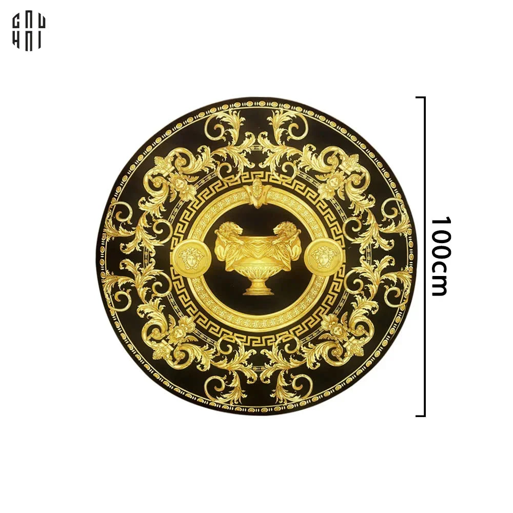 Thảm Tròn Nhung Bỉ D100 - Ronde Carpet Barocco - La Coupe Des Dieux-THẢM TRÒN - THẢM BED-CẬU HAI HOME DECOR