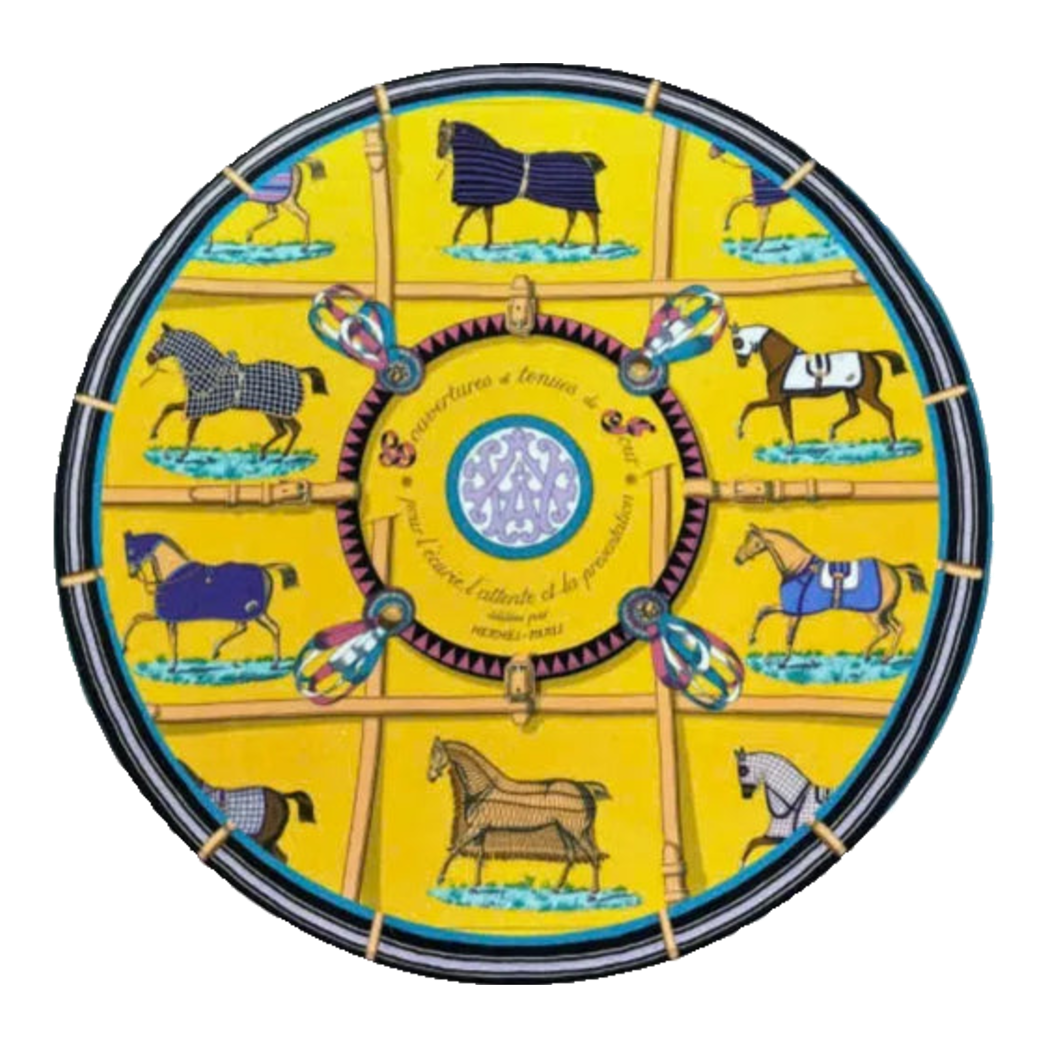 Thảm Tròn Nhung Bỉ D100 - Round Carpet Jaune Bleu Renaissance-THẢM TRÒN - THẢM BED-Đối tác tại Trung Quốc theo từng đơn đặt hàng-CẬU HAI HOME DECOR