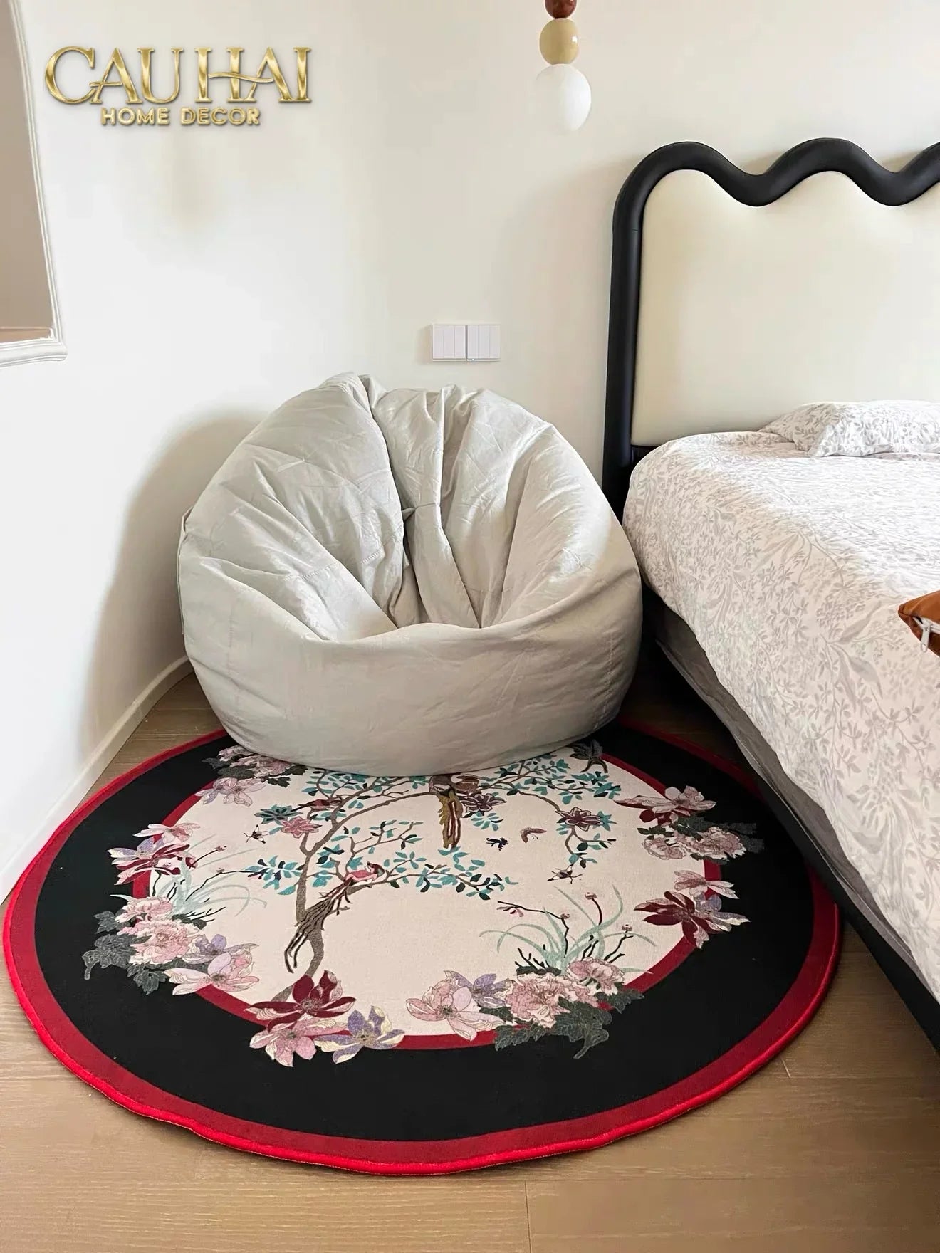 Thảm Tròn Nhung Bỉ D160 - Nocturne Avian Impériale Rectangular-THẢM TRÒN - THẢM BED-CẬU HAI HOME DECOR
