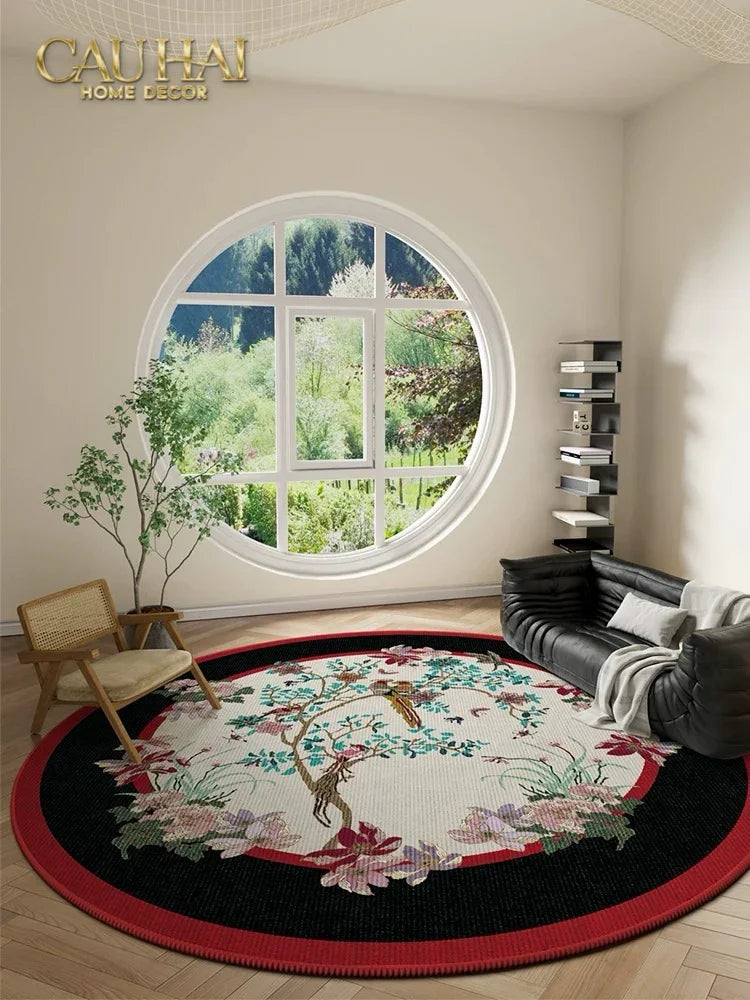 Thảm Tròn Nhung Bỉ D160 - Nocturne Avian Impériale Rectangular-THẢM TRÒN - THẢM BED-CẬU HAI HOME DECOR