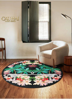 Thảm Tròn Nhung Bỉ D160 - Nocturne Jungle Panthera-THẢM TRÒN - THẢM BED-CẬU HAI HOME DECOR