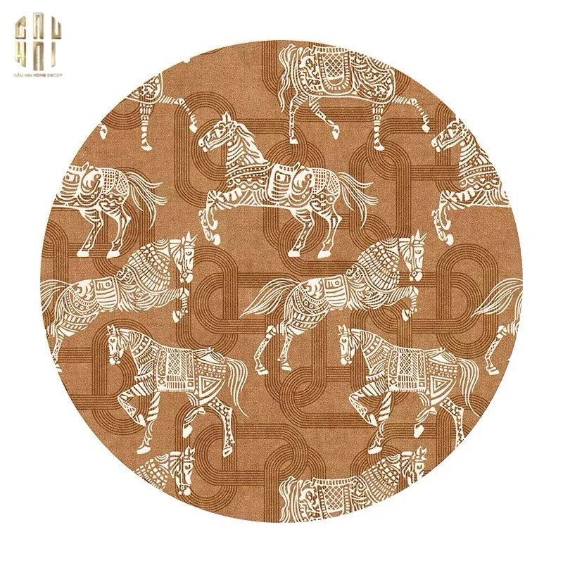 Thảm Tròn Nhung Bỉ D160/200 - Arrakis Cavalier-THẢM TRÒN - THẢM BED-CẬU HAI HOME DECOR