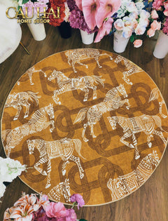 Thảm Tròn Nhung Bỉ D160/200 - Arrakis Cavalier-THẢM TRÒN - THẢM BED-CẬU HAI HOME DECOR