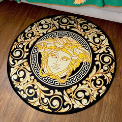 Thảm Tròn Nhung Bỉ D80 - Ronde Carpet Barocco - Medusa Fascination-THẢM TRÒN - THẢM BED-CẬU HAI HOME DECOR