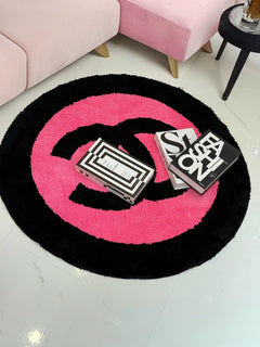 Thảm Tròn Sợi Dệt D100 - "Blackpink" Allure Limitée Édition-CẬU HAI HOME DECOR