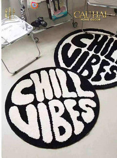 Thảm Tròn Sợi Dệt D80/100 - Chill Vibes-THẢM TRÒN - THẢM BED-CẬU HAI HOME DECOR