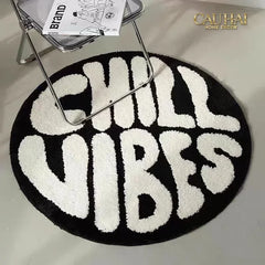 Thảm Tròn Sợi Dệt D80/100 - Chill Vibes-THẢM TRÒN - THẢM BED-CẬU HAI HOME DECOR