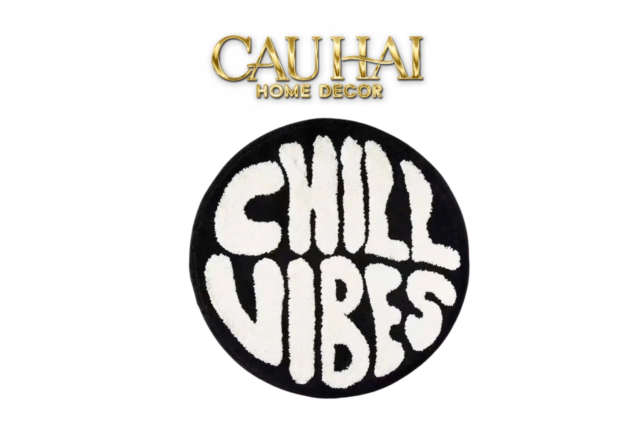 Thảm Tròn Sợi Dệt D80/100 - Chill Vibes-THẢM TRÒN - THẢM BED-CẬU HAI HOME DECOR