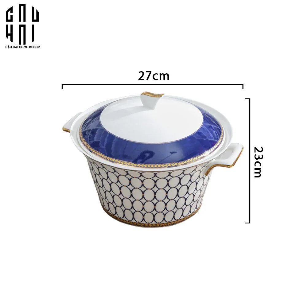Thố Cơm Orchard Pot Ss22-SET CHÉN DĨA-CẬU HAI HOME DECOR