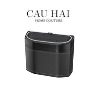 Thùng Rác Bọc Da Car Mini Bin - Noir-CẬU HAI HOME DECOR