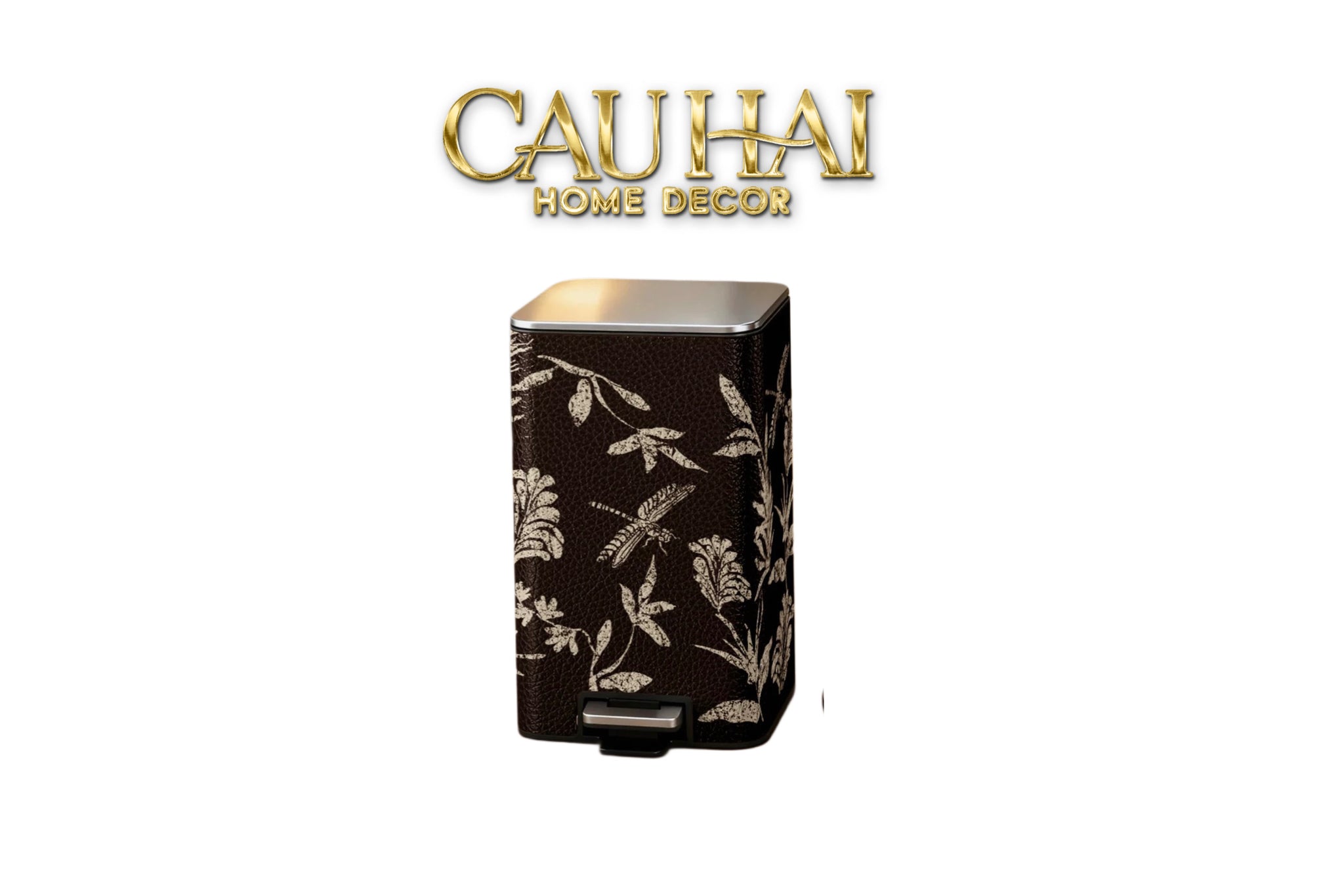 Thùng Rác Cao Cấp Bọc Da Dragonfly 15L-Thùng Rác-CẬU HAI HOME DECOR
