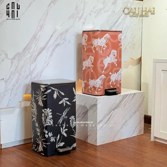 Thùng Rác Cao Cấp Bọc Da Dragonfly 15L-Thùng Rác-CẬU HAI HOME DECOR