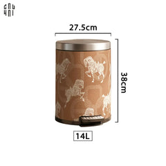 Thùng Rác Da Les Cavaliers Blancs Impériaux 14L - Brun Up-CẬU HAI HOME DECOR