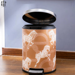 Thùng Rác Da Les Cavaliers Blancs Impériaux 14L - Brun Up-Thùng Rác-CẬU HAI HOME DECOR