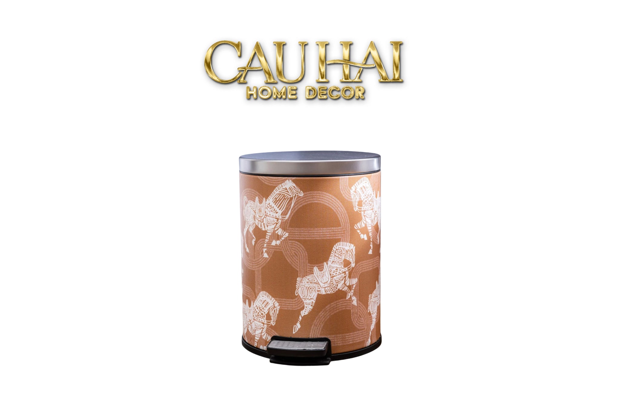 Thùng Rác Da Les Cavaliers Blancs Impériaux 14L - Brun Up-Thùng Rác-CẬU HAI HOME DECOR