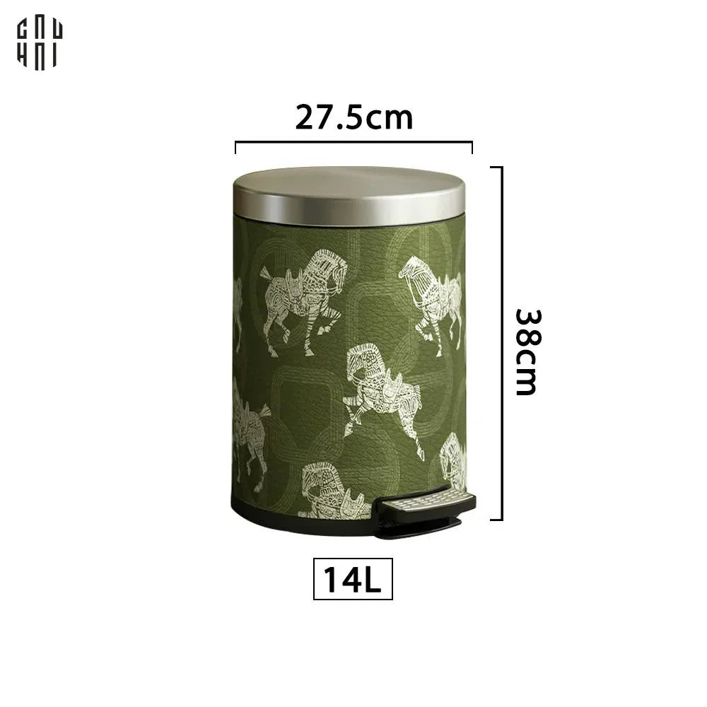 Thùng Rác Da Les Cavaliers Blancs Impériaux 14L - Vert Up-CẬU HAI HOME DECOR