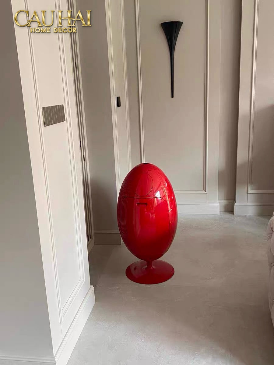 Thùng Rác Đa Năng Dinosaur Red Egg - Modern-Thùng Rác-CẬU HAI HOME DECOR