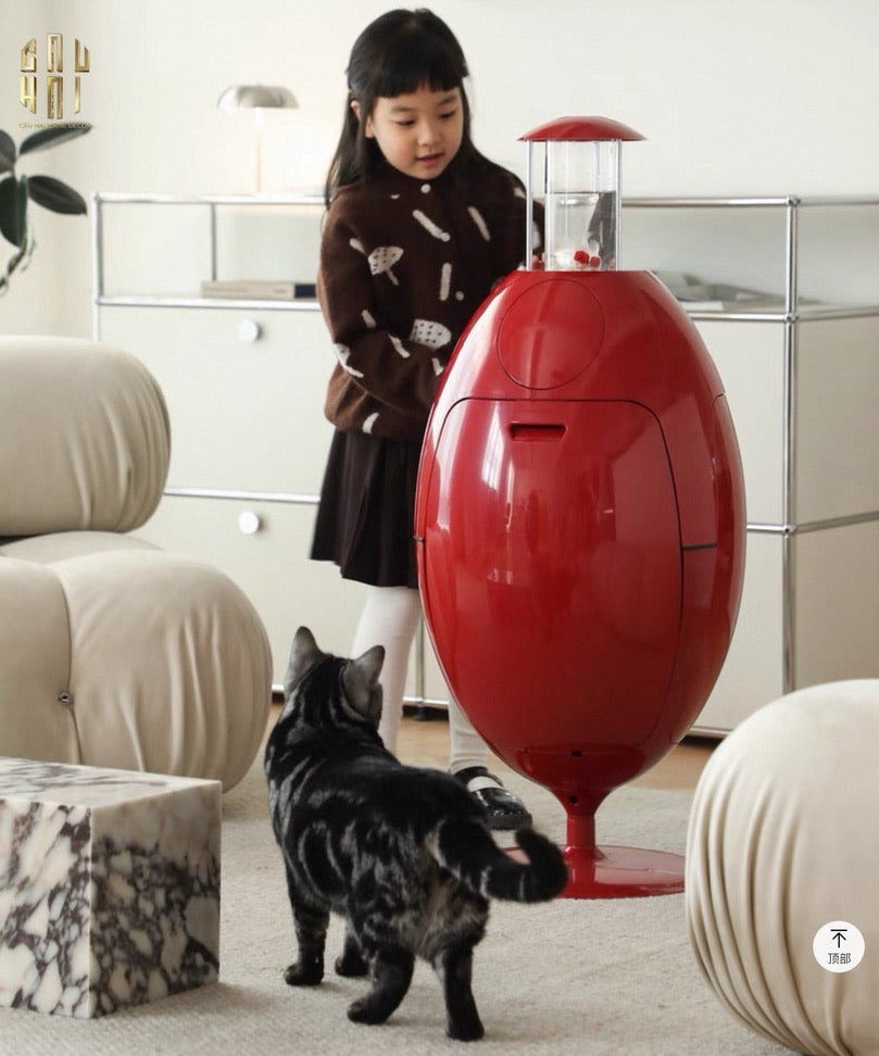 Thùng Rác Đa Năng Dinosaur Red Egg - Modern-Thùng Rác-CẬU HAI HOME DECOR